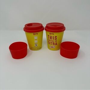 Kahlua coffee Travel Mugs,set of two with lids and grip sleeves